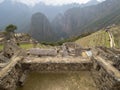 Machu Picchu stone temples and terraces Royalty Free Stock Photo