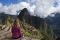Machu Picchu tourist Royalty Free Stock Photo