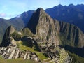 Machu Pichu ancient ruins view in late afternoon Royalty Free Stock Photo