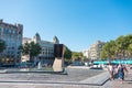 Macia Monument in Plaza Cataluna Barcelona