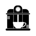 macine coffee maker cup pictogram Royalty Free Stock Photo