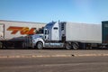 Mack Superliner truck as road train in Western Australia Royalty Free Stock Photo