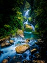 Mackay Falls in Milford track, New Zealand Royalty Free Stock Photo