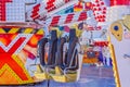 A Fast Thrill Ride At Traveling Carnival Royalty Free Stock Photo