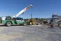 Industrial Machinery Working In A Quarry Excavating Rock