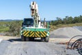 Industrial Machinery Working In A Quarry Excavating Rock