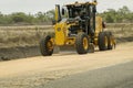 Machine Working On Highway Duplication Construction Roadworks