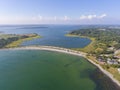 Mackeral Cove Beach aerial view, Rhode Island, USA