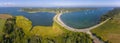 Mackeral Cove Beach aerial view, Rhode Island, USA