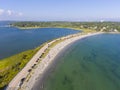 Mackeral Cove Beach aerial view, Rhode Island, USA