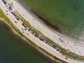 Mackeral Cove Beach aerial view, Rhode Island, USA