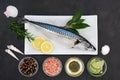 Mackerel on Crushed Ice Royalty Free Stock Photo