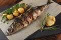 Mackerel fish fried Royalty Free Stock Photo