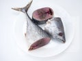 Mackerel Fish & x28;saba fish& x29; on white background Royalty Free Stock Photo