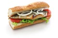 Mackerel fish sandwich,balik ekmek,turkish food Royalty Free Stock Photo