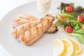 Mackerel fish steak Royalty Free Stock Photo