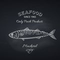 Mackerel hand drawn icon