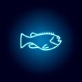 mackerel icon. Detailed set of sea foods illustrations in neon style. Signs and symbols can be used for web, logo, mobile app, UI Royalty Free Stock Photo