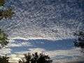 Mackerel sky early in the morning Royalty Free Stock Photo