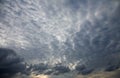 Mackerel sky, evening Royalty Free Stock Photo