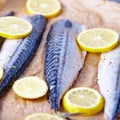 Mackerel uncoocked fillet Royalty Free Stock Photo