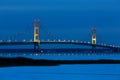 Mackinac Bridge at Blue Hour - Michigan USA Royalty Free Stock Photo