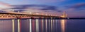 Mackinac Bridge in Twilight Royalty Free Stock Photo