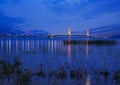 Mackinac Bridge in Twilight Royalty Free Stock Photo