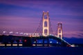 Mackinac Bridge Twilight Royalty Free Stock Photo