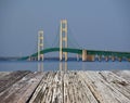 Mackinac suspension bridge Royalty Free Stock Photo