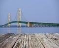 Mackinac suspension bridge Royalty Free Stock Photo