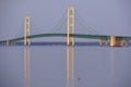 Mackinac suspension bridge Royalty Free Stock Photo