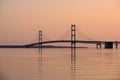 Mackinac suspension bridge Royalty Free Stock Photo