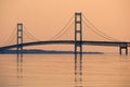 Mackinac suspension bridge Royalty Free Stock Photo