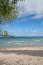 Mackinaw bridge over Lake Superior and Lake Huron Royalty Free Stock Photo