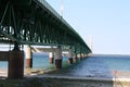 Mackinaw Bridge Pylons Royalty Free Stock Photo