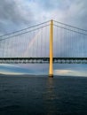 Mackinaw Bridge Rainbow Royalty Free Stock Photo