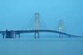 Mackinac Bridge before sunrise Royalty Free Stock Photo