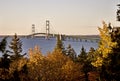 Mackinaw City Bridge Michigan Royalty Free Stock Photo