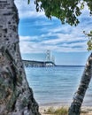 Mackinaw suspension bridge Royalty Free Stock Photo