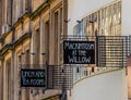 The Mackintosh signs for the Willow Tearoom