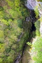 The Macocha Abyss with lake, sinkhole in the Moravian Karst cave system, Czech Republic Royalty Free Stock Photo