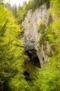 The Macocha Abyss with lake, sinkhole in the Moravian Karst cave system, Czech Republic Royalty Free Stock Photo