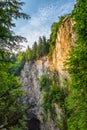 The Macocha Gorge, sinkhole in the Moravian Karst Royalty Free Stock Photo