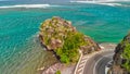Maconde viewpoint, Mauritius. Cape Flinders with road and ocean Royalty Free Stock Photo