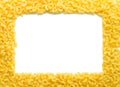 Macoroni pasta border Royalty Free Stock Photo