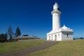 Macquarie Lighthouse - oblique view, with the Keeper's Cottage, New South Wales, Australia