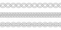 Macrame crochet weaving, braid knot, vector knitted braided pattern intersecting strands wicker