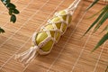 Macrame fruit and vegetable bag. Hanging basket. Zero waste produce storage. Fruit holder for kitchen