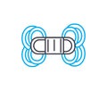 Macrame linear icon concept. Macrame line vector sign, symbol, illustration.